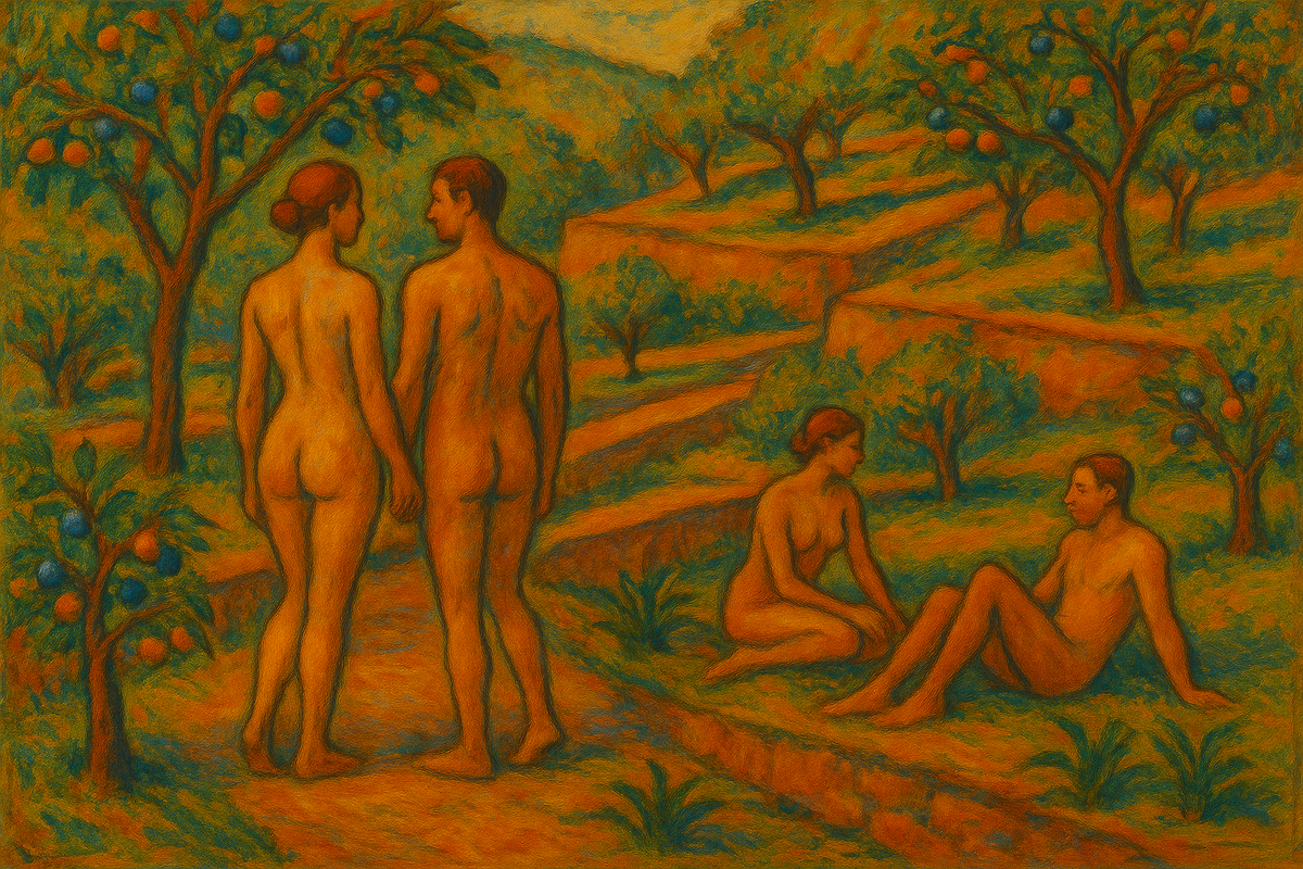 Jardin et espaces verts dans un style artistique Toulouse-Lautrec
