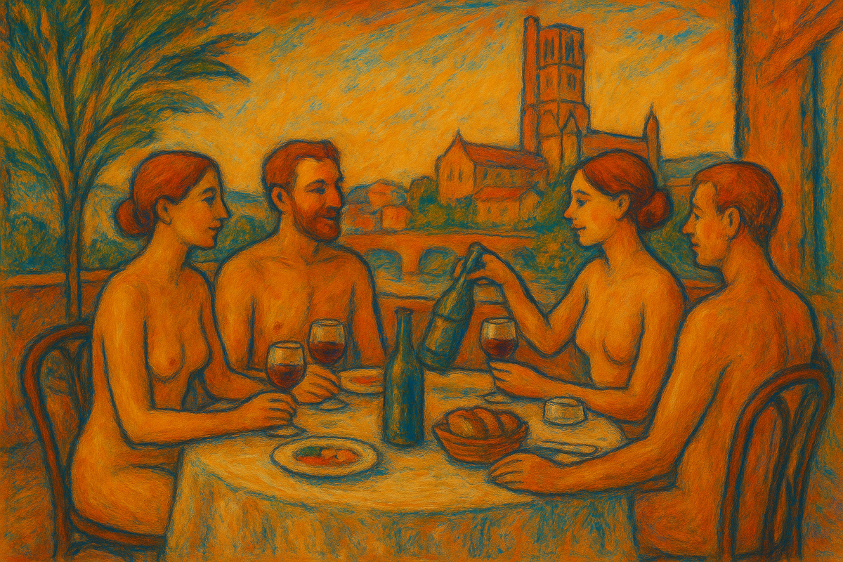 Table d'hôtes conviviale dans un style artistique Toulouse-Lautrec
